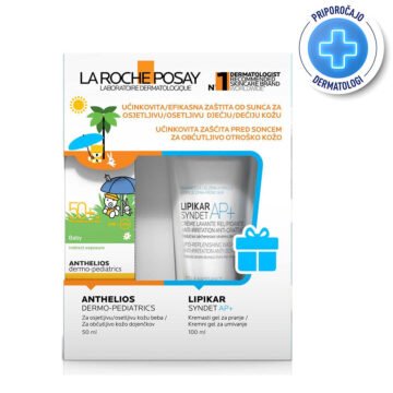 La Roche Posay paket Anthelios mleko za občutljivo kožo dojenčkov SPF 50, 50 ml + 100 ml