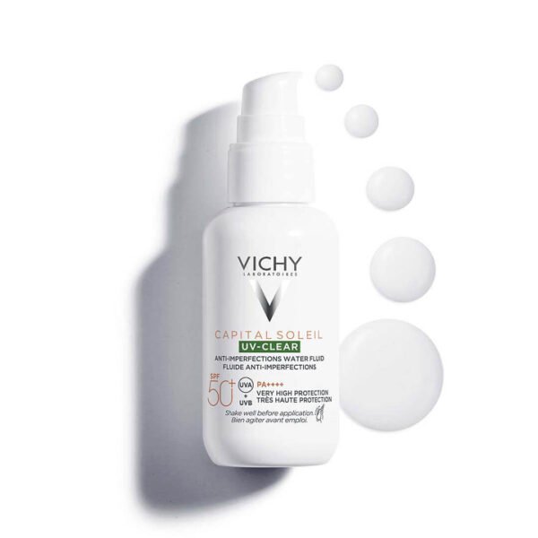 Vichy Capital Soleil UV-CLEAR Fluid za zaščito pred soncem proti nepravilnostim SPF50+, 40 ml