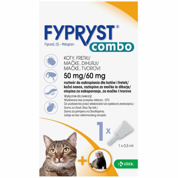 Fypryst Combo 50 mg/60 mg kožne kapljice za mačke in dihurje