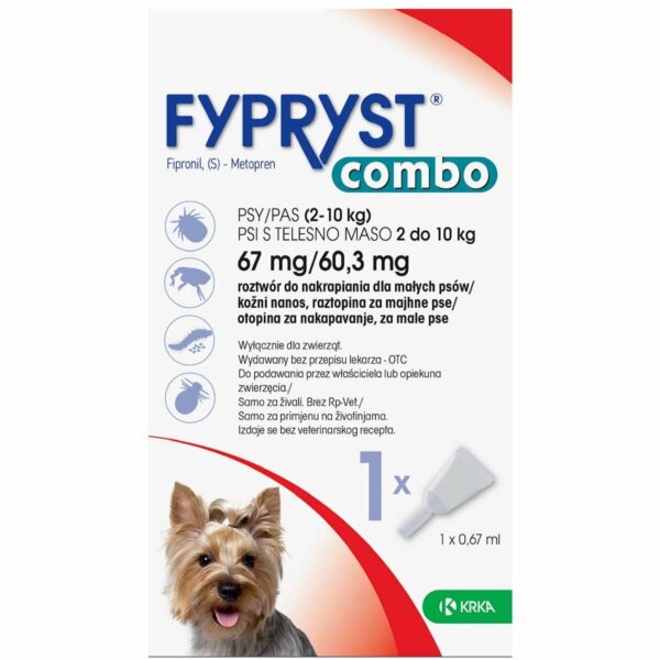 Fypryst Combo S 67 mg/60,3 mg kožne kapljice za male pse