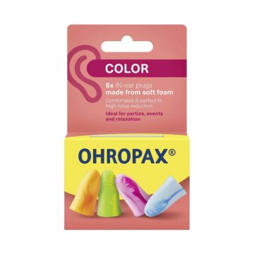 Ohropax barvni čepki za ušesa, 8 čepkov