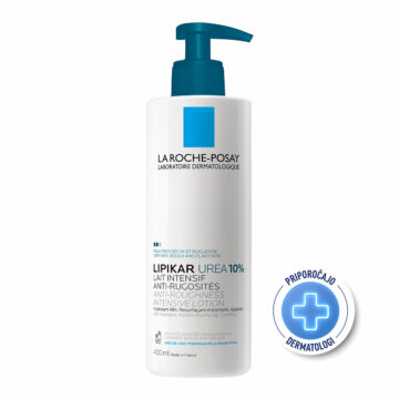 La Roche Posay Lipikar Lait UREA 10% vlažilni losjon s trojnim učinkom za glajenje in pomiritev zelo suhe ter grobe kože - 400 ml