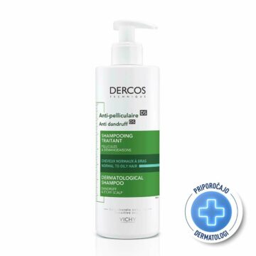 Vichy Dercos Šampon proti prhljaju za normalne in mastne lase - 390 ml
