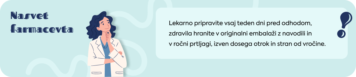 Potovalna lekarna: nasvet farmacevta