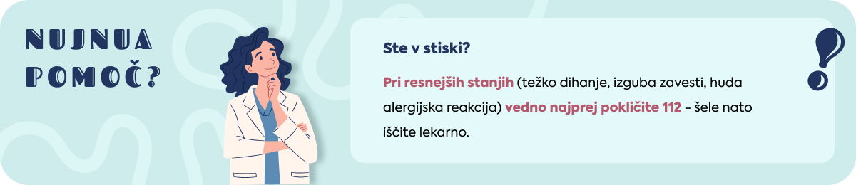 Nujna medicinska pomoč - dežurna lekarna