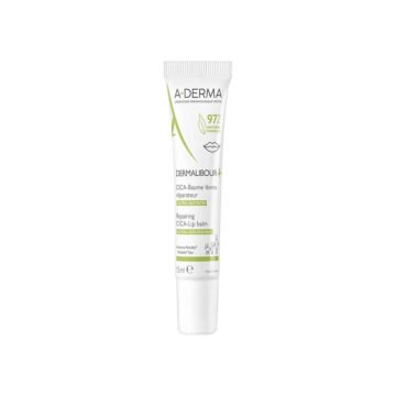 A-Derma Dermalibour+ obnavljajoči cica balzam za ustnice, 15 ml