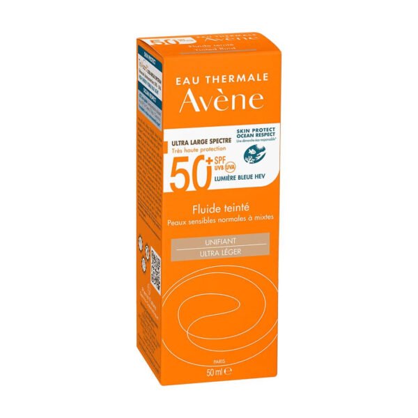 Avene Sun obarvani fluid z zelo visoko zaščito pred soncem ZF 50+, 50 ml