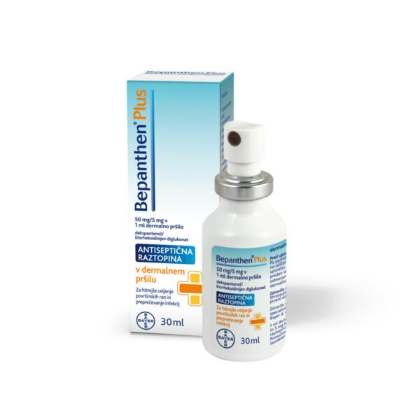 Bepanthen plus 50 mg/5 mg v 1 ml dermalno pršilo, 30 ml