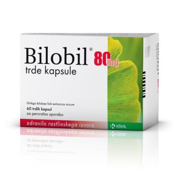 Bilobil 80 mg trde kapsule, 60 trdih kapsul