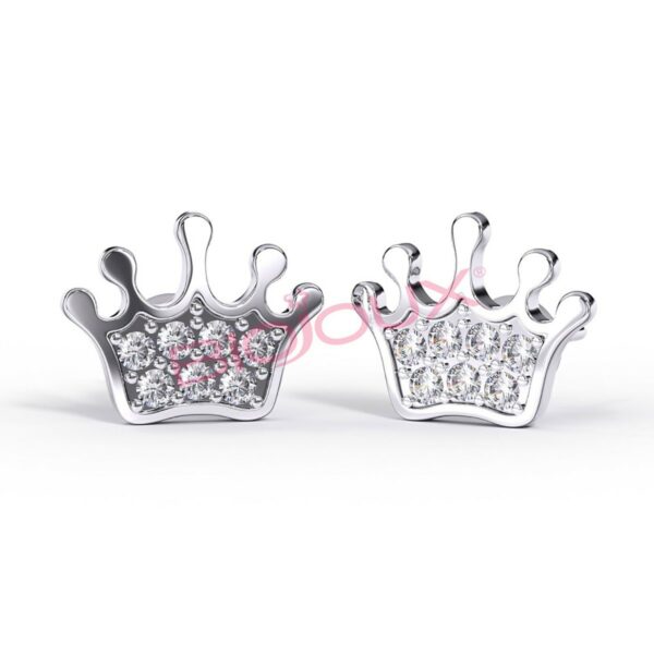 Biojoux medicinski uhani Swarovski krona baby