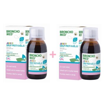 Bronchomed Junior sirup proti kašlju 1+1 GRATIS, 2 x 120 ml