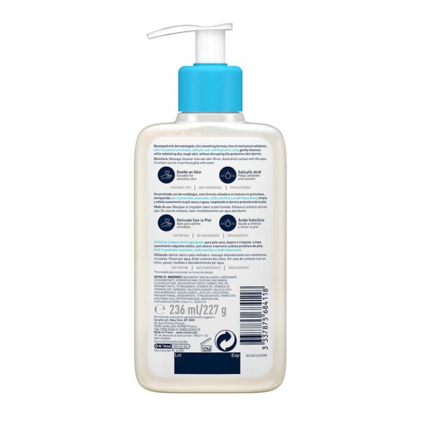 Cerave SA gel za čiščenje suhe in grobe kože, 236 ml