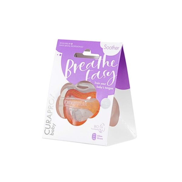 Curaprox Baby duda (7-18 mesecev), 1 duda in škatlica oranžna