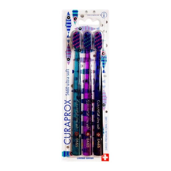 Curaprox zobna ščetka CS 5460 Summer Fish Edition, 3 ščetke
