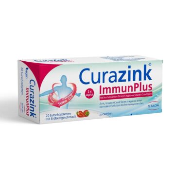 Curazink ImmunPlus pastile z okusom jagode, 20 pastil