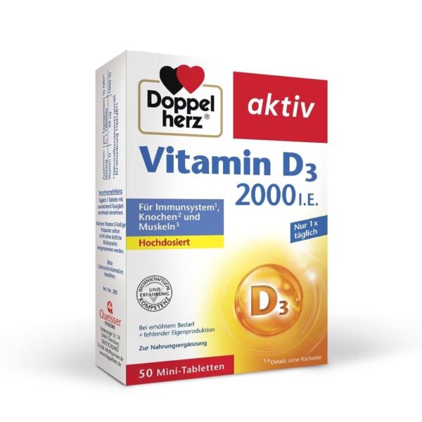 Doppelherz Aktiv Vitamin D3 2000 I.E., 50 tablet