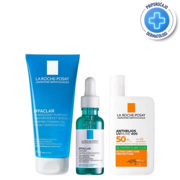 La Roche Posay Effaclar Protokol za kožo nagnjeno k aknam in nepravilnostim, 30 ml + 200 ml + 50 ml