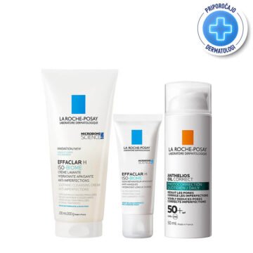 La Roche Posay Effaclar Pomirjujoči protokol za kožo, 200 ml + 40 ml + 50 ml
