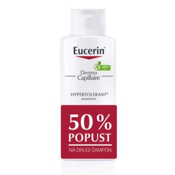 Eucerin DermoCapillaire Hypertolerant šampon za zelo občutljivo lasišče AKCIJA, 2 x 250 ml