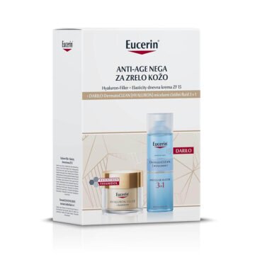 Eucerin Hyaluron Filler + Elasticity paket za zrelo kožo, 50 ml + 200 ml