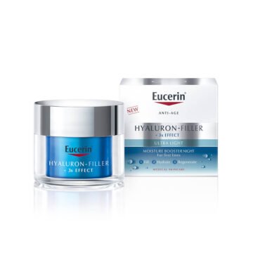 Eucerin Hyaluron Filler nočni vlažilni booster s trojnim učinkom, 50 ml