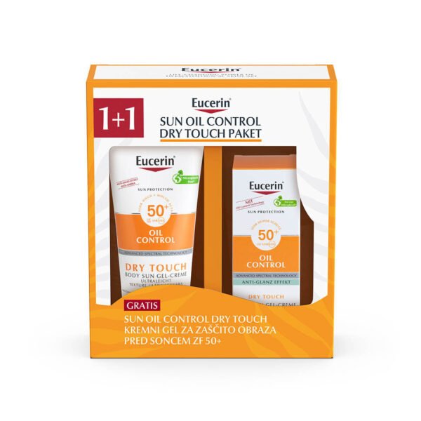 Eucerin Sun Oil Control Dry Touch ZF50+ paket, 50 ml + 200 ml