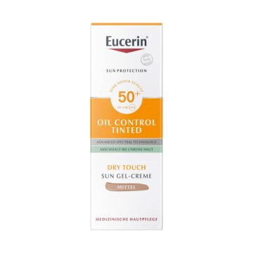 Eucerin Sun Oil Control Dry Touch obarvan kremni gel Medium ZF50+, 50 ml 01