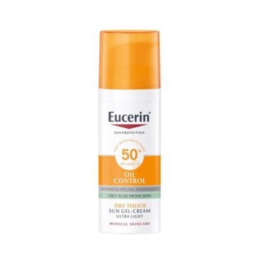 Eucerin Sun Oil Control kremni gel za zaščito obraza ZF 50+, 50 ml