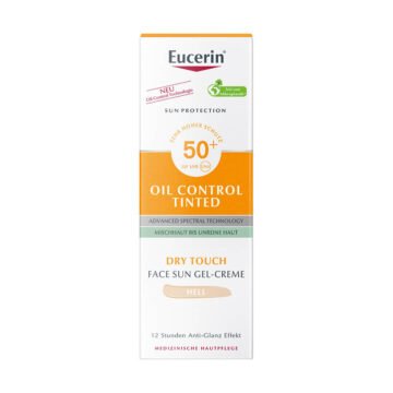 Eucerin Sun Oil Control Dry Touch obarvan kremni gel Light ZF 50+, 50 ml