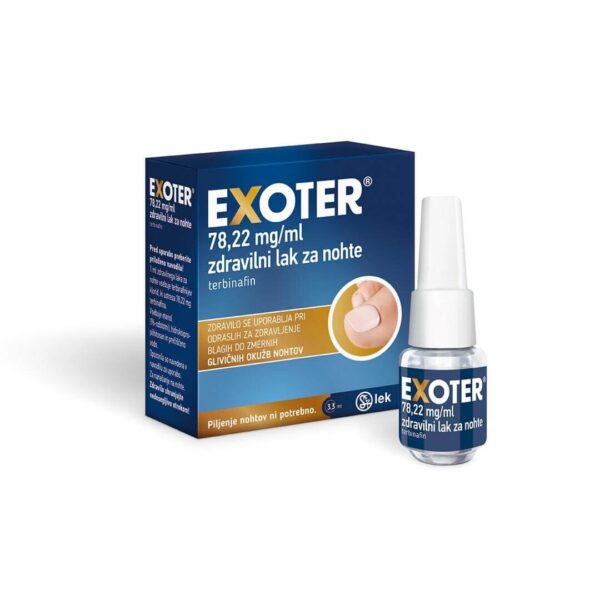 Exoter 78,22 mgml zdravilni lak za nohte, 3,3 ml