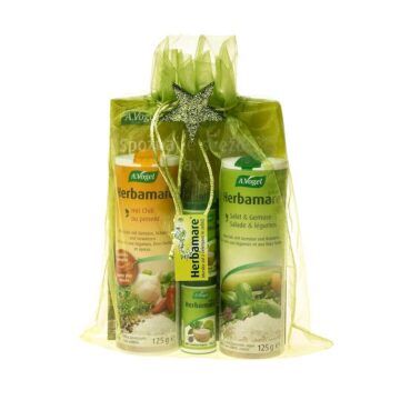Herbamare darilni paket sol Original + Pikant, 2 x 125 g + DARILO