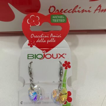 Biojoux medicinski uhani kristal srce