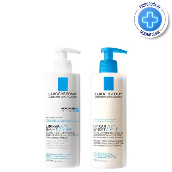 La Roche Posay Lipikar Protokol za suho kožo nagnjeno k atopiji, 2 x 400 ml