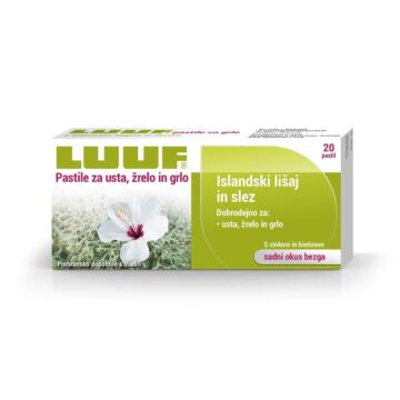 Luuf pastile za usta, žrelo in grlo, 20 pastil