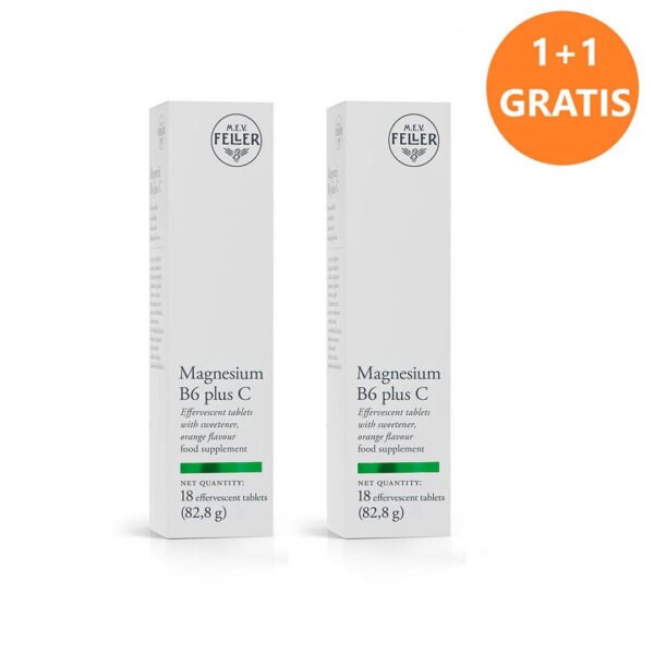 M.E.V. Feller Magnezij B6 plus C 1+1 GRATIS, 2x18 šumečih tablet