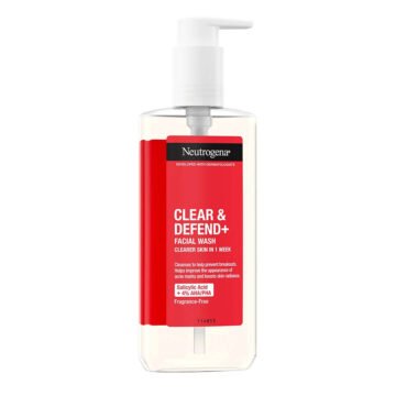 Neutrogena Clear & Defend+ gel za umivanje obraza, 200 ml