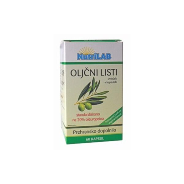 Nutrilab Oljčni listi, 60 kapsul