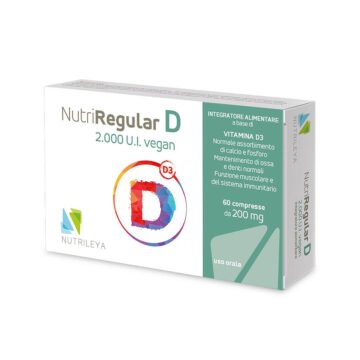 Nutriregular D vitamin 2000 U.I. Vegan, 20 žvečljivih tablet