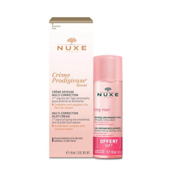 Nuxe Creme Prodigieuse Boost krema, 40 ml + DARILO Very Rose vlažilna micelarna vodica, 40 ml