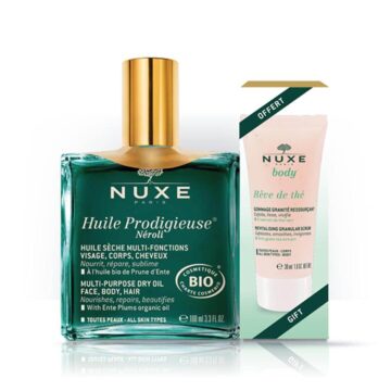 Nuxe Huile Prodigieuse Neroli čudežno suho olje + gratis Body gel za tuširanje, 100 ml + 30 ml