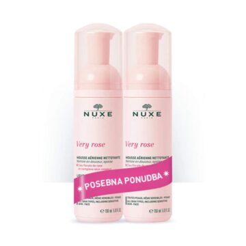 Nuxe Very Rose lahka čistilna pena AKCIJA, 2 x 150 ml