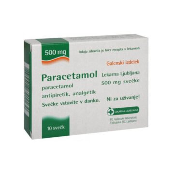 Paracetamol Lekarna Ljubljana 500 mg svečke za odrasle, 10 svečk