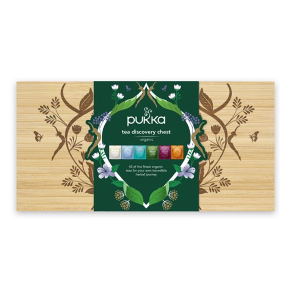 Pukka darilni set Bamboo box, 42 čajnih vrečk