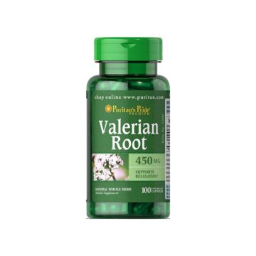 Puritans Pride Baldrijan kapsule 450 mg, 100 kapsul