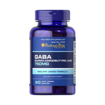 Puritans Pride Gaba 750 mg, 90 kapsul