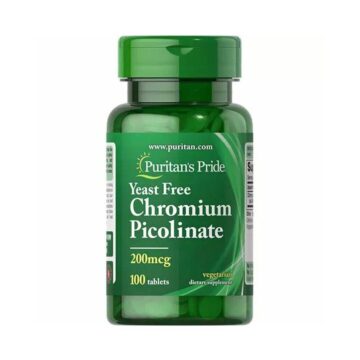 Puritans Pride Krom Pikolinat 200 mcg, 100 tablet