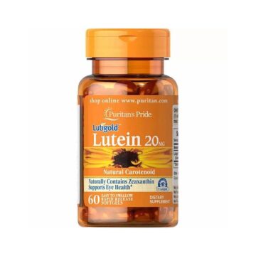 Puritans Pride Lutein 20 mg z zeaksanitom, 60 kapsul