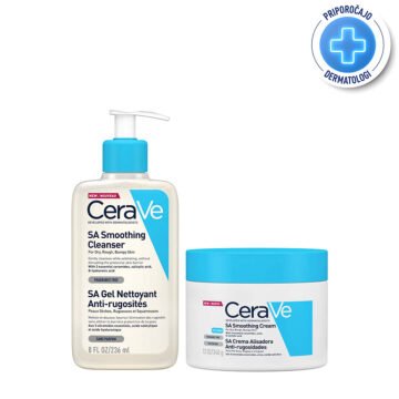 CeraVe Protokol za glajenje suhe in hrapave kože telesa, 236 ml + 340 g