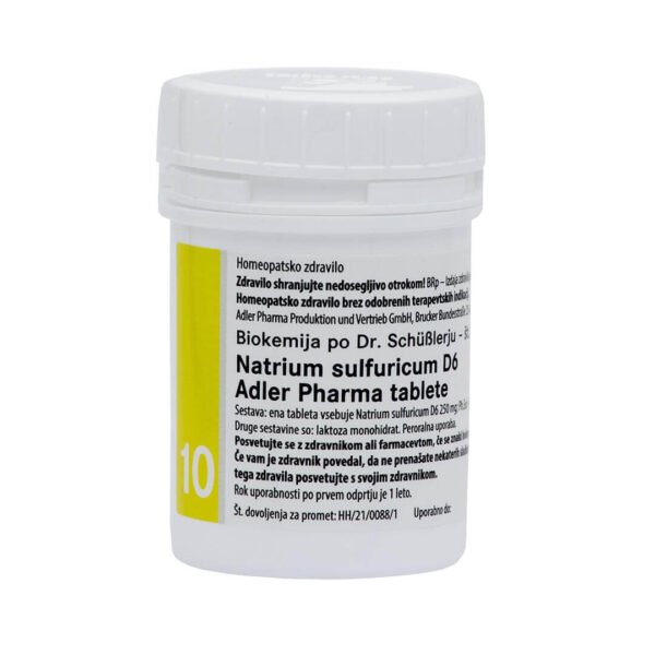 Schusslerjeva sol št. 10 Natrium Sulfuricum D6, 400 tablet