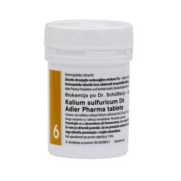 Schusslerjeva sol št. 6 Kalium sulfuricum D6, 400 tablet